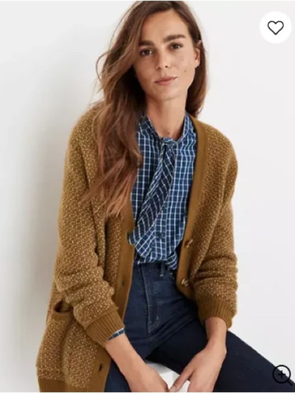 Madewell Birds Eye Mayfields Cardigan Sweater